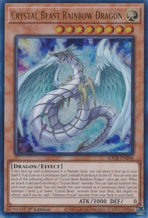 Crystal Beast Rainbow Dragon [SDCB-EN044] Ultra Rare - Yu-Gi-Oh! - Card Brawlers | Quebec | Canada |