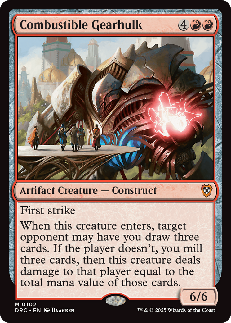 Combustible Gearhulk [Aetherdrift Commander] - Magic: The Gathering - Card Brawlers | Quebec | Canada |