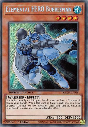 Elemental HERO Bubbleman [SGX2-ENA08] Secret Rare - Yu-Gi-Oh! - Card Brawlers | Quebec | Canada |