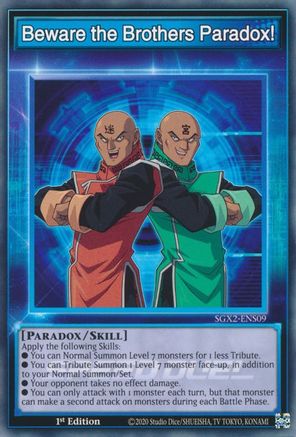 Beware the Brothers Paradox! [SGX2-ENS09] Common - Yu-Gi-Oh! - Card Brawlers | Quebec | Canada |