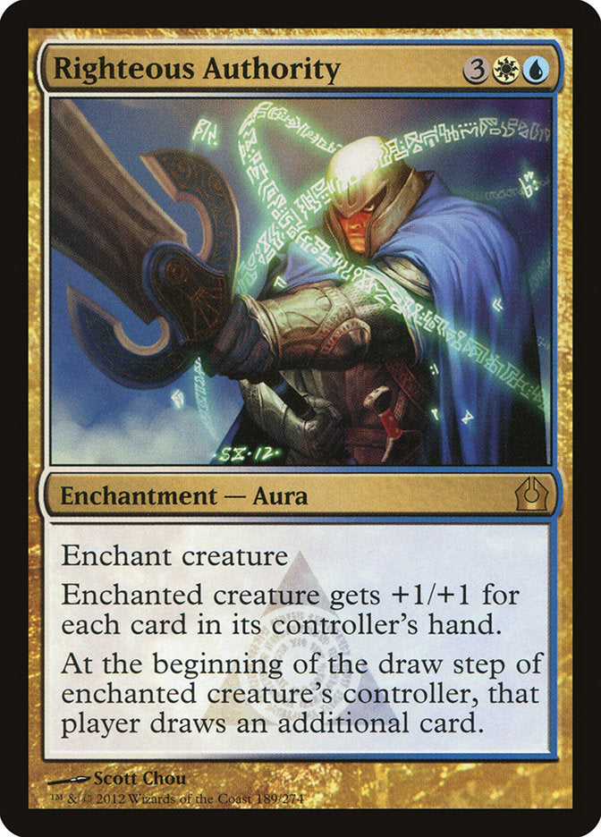 Righteous Authority [Return to Ravnica] - Magic: The Gathering - Card Brawlers | Quebec | Canada |