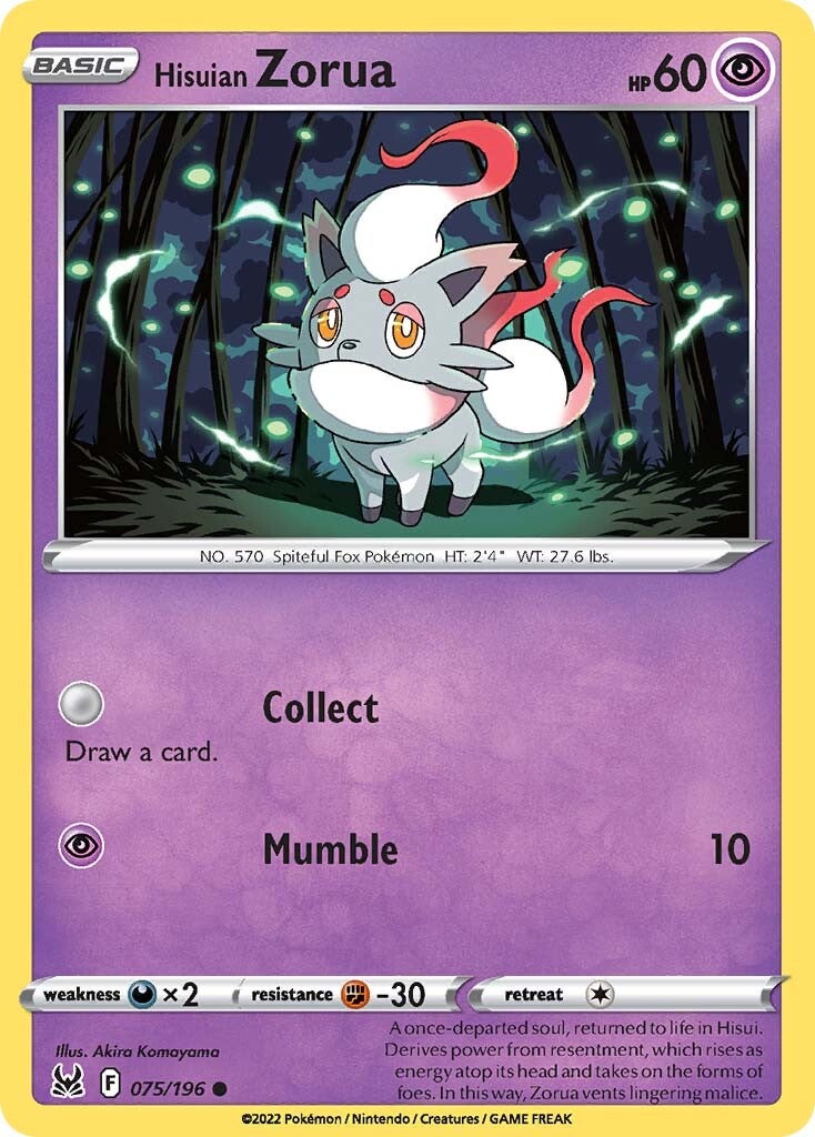 Hisuian Zorua (075/196) [Sword & Shield: Lost Origin] - Pokémon - Card Brawlers | Quebec | Canada |