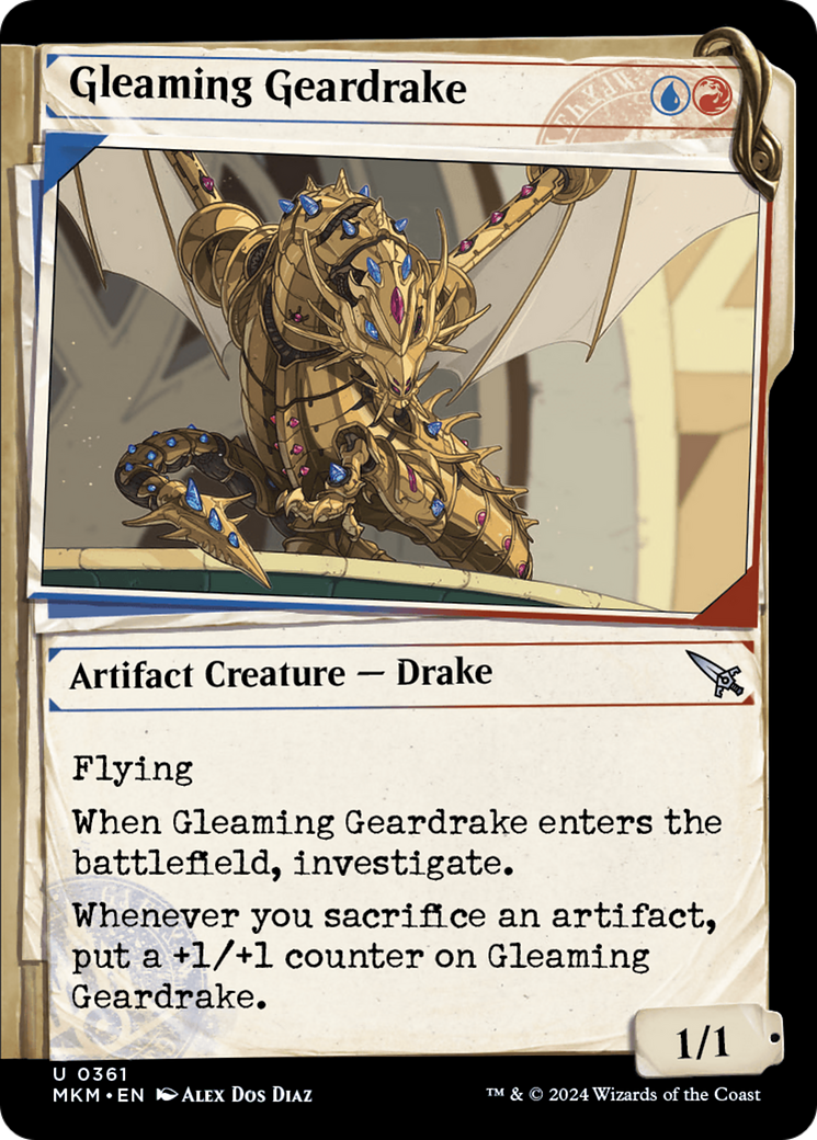 Gleaming Geardrake (Showcase) [Murders at Karlov Manor] - Magic: The Gathering - Card Brawlers | Quebec | Canada |