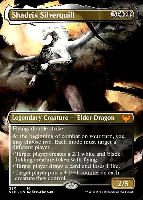 Shadrix Silverquill (Borderless Alternate Art) [Strixhaven: School of Mages] - Magic: The Gathering - Card Brawlers | Quebec | Canada |