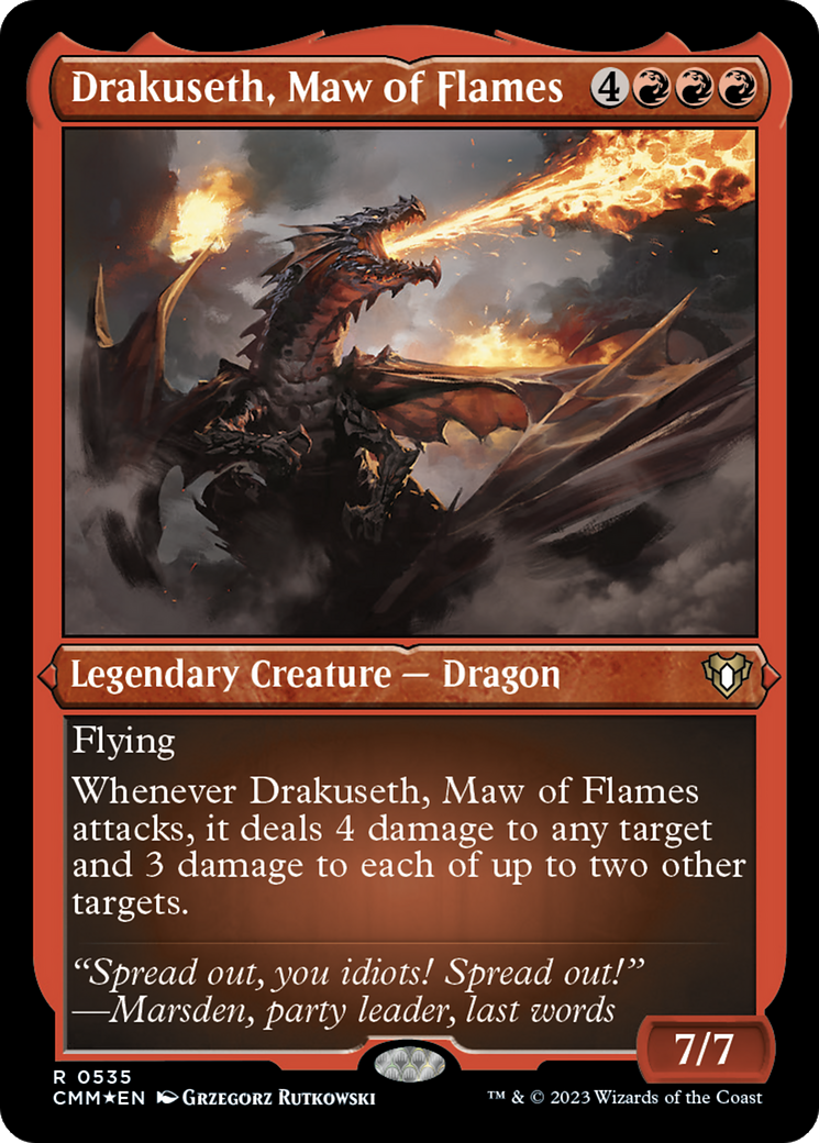 Drakuseth, Maw of Flames (Foil Etched) [Commander Masters] - Magic: The Gathering - Card Brawlers | Quebec | Canada |