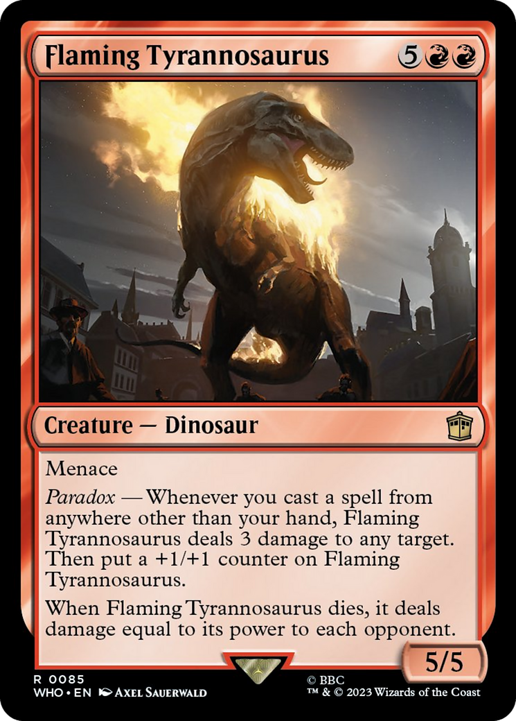 Flaming Tyrannosaurus [Doctor Who] - Magic: The Gathering - Card Brawlers | Quebec | Canada |