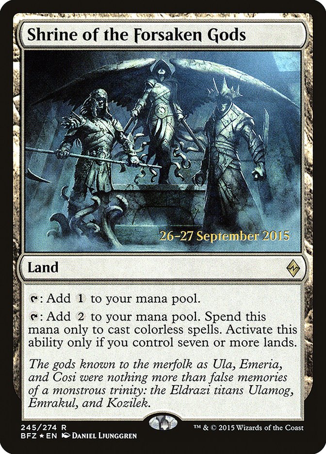 Shrine of the Forsaken Gods [Battle for Zendikar Prerelease Promos] - Magic: The Gathering - Card Brawlers | Quebec | Canada |