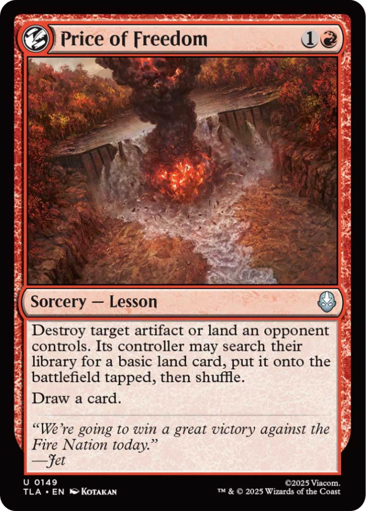 Price of Freedom [Avatar: The Last Airbender] - Magic: The Gathering - Card Brawlers | Quebec | Canada |