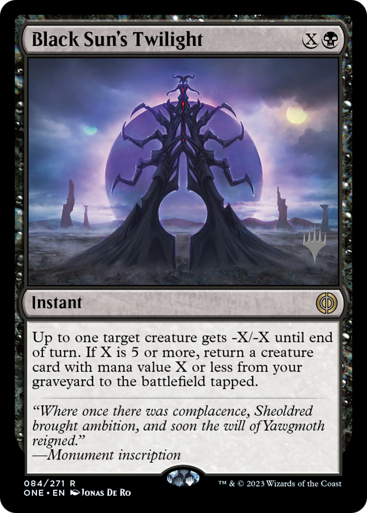 Black Sun's Twilight (Promo Pack) [Phyrexia: All Will Be One Promos] - Magic: The Gathering - Card Brawlers | Quebec | Canada |