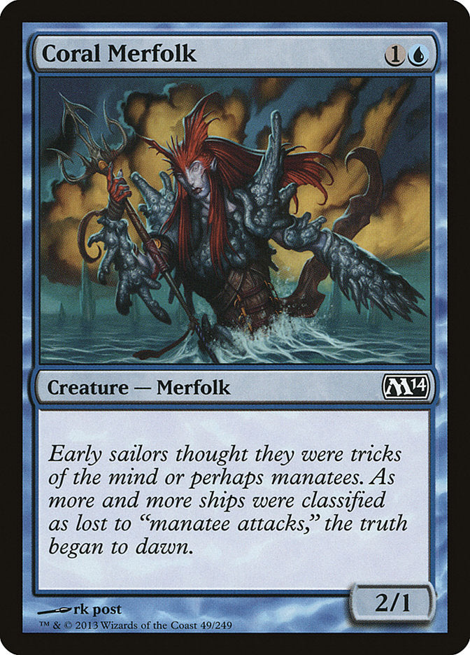 Coral Merfolk [Magic 2014] - Magic: The Gathering - Card Brawlers | Quebec | Canada |