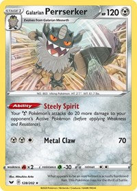 Galarian Perrserker (128/202) (Theme Deck Exclusive) [Sword & Shield: Base Set] - Pokémon - Card Brawlers | Quebec | Canada |