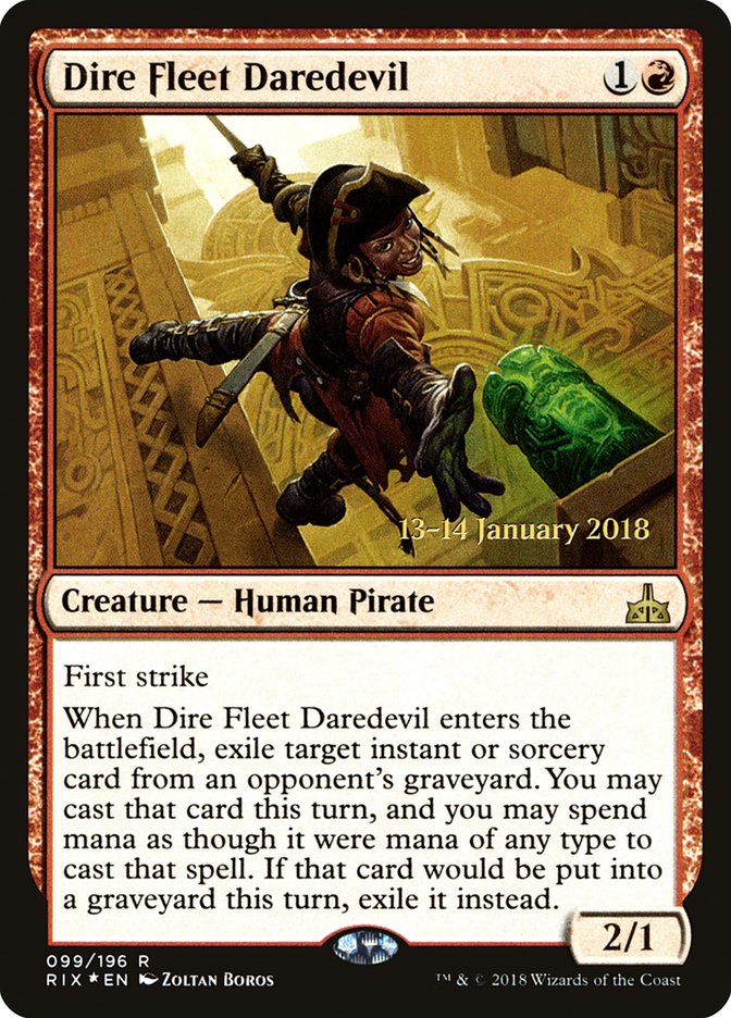Dire Fleet Daredevil [Rivals of Ixalan Prerelease Promos] - Magic: The Gathering - Card Brawlers | Quebec | Canada |