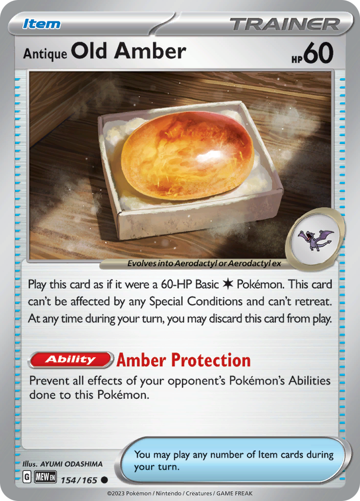 Antique Old Amber (154/165) [Scarlet & Violet 151] - Pokémon - Card Brawlers | Quebec | Canada |
