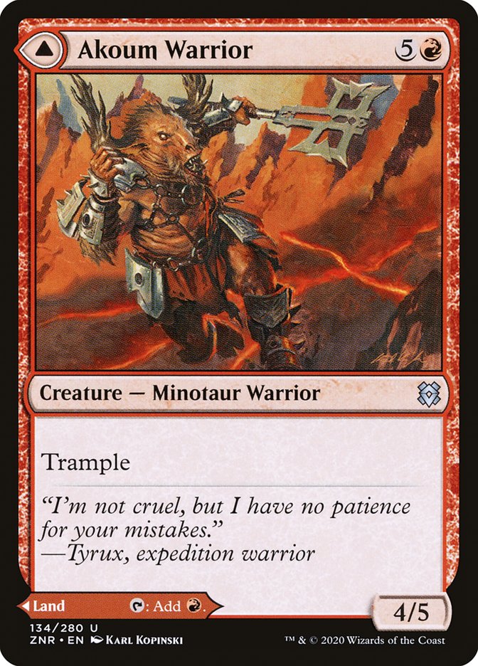 Akoum Warrior // Akoum Teeth [Zendikar Rising] - Magic: The Gathering - Card Brawlers | Quebec | Canada |
