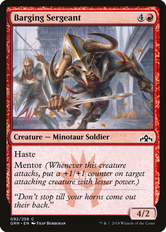 Barging Sergeant [Guilds of Ravnica] - Magic: The Gathering - Card Brawlers | Quebec | Canada |