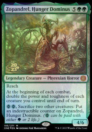 Zopandrel, Hunger Dominus [Phyrexia: All Will Be One Prerelease Promos] - Magic: The Gathering - Card Brawlers | Quebec | Canada |
