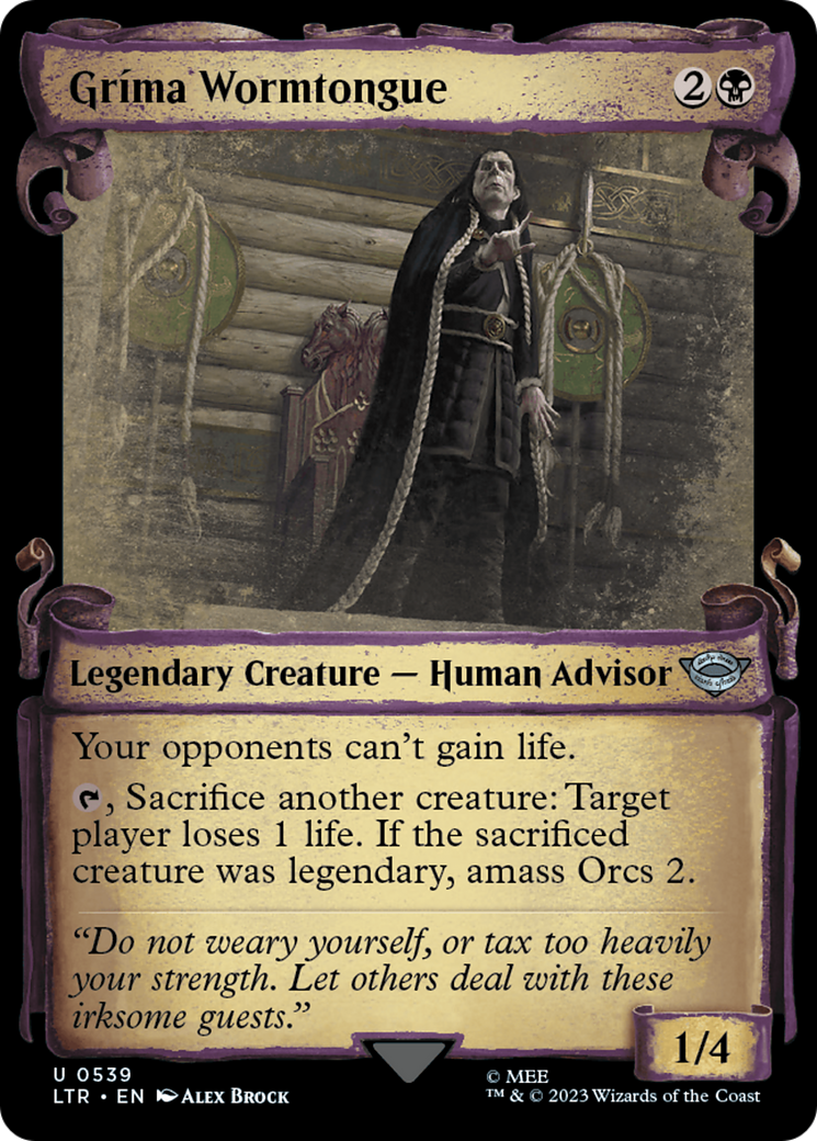 Grima Wormtongue [The Lord of the Rings: Tales of Middle-Earth Showcase Scrolls] - Magic: The Gathering - Card Brawlers | Quebec | Canada |