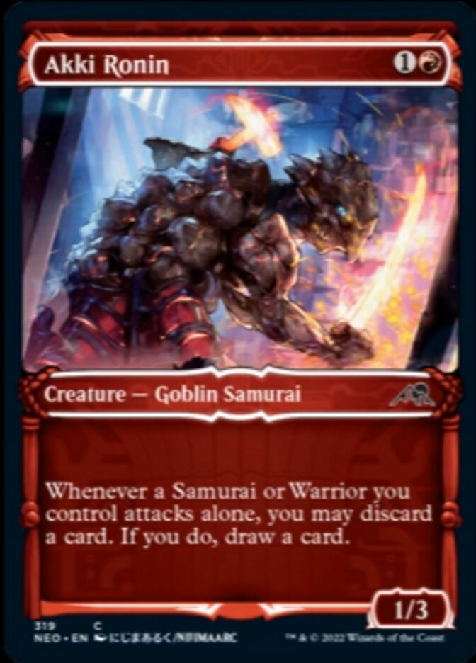 Akki Ronin (Showcase Samurai) [Kamigawa: Neon Dynasty] - Magic: The Gathering - Card Brawlers | Quebec | Canada |