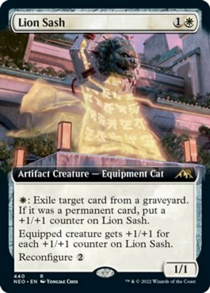Lion Sash (Extended Art) [Kamigawa: Neon Dynasty] - Magic: The Gathering - Card Brawlers | Quebec | Canada |
