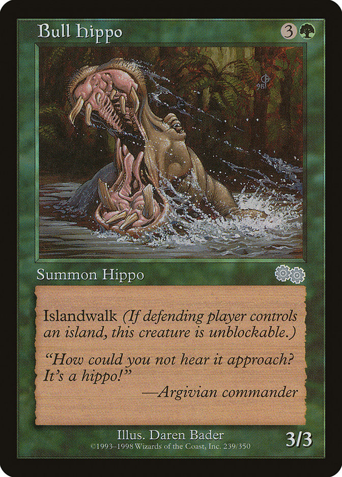 Bull Hippo [Urza's Saga] - Magic: The Gathering - Card Brawlers | Quebec | Canada |