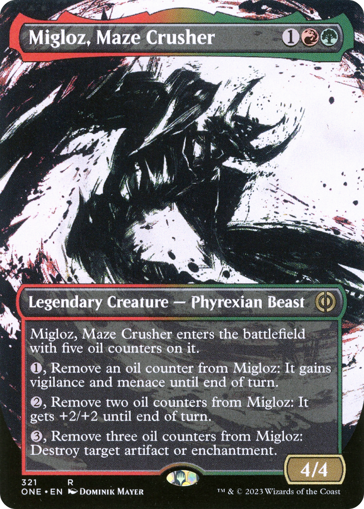 Migloz, Maze Crusher (Borderless Ichor) [Phyrexia: All Will Be One] - Magic: The Gathering - Card Brawlers | Quebec | Canada |
