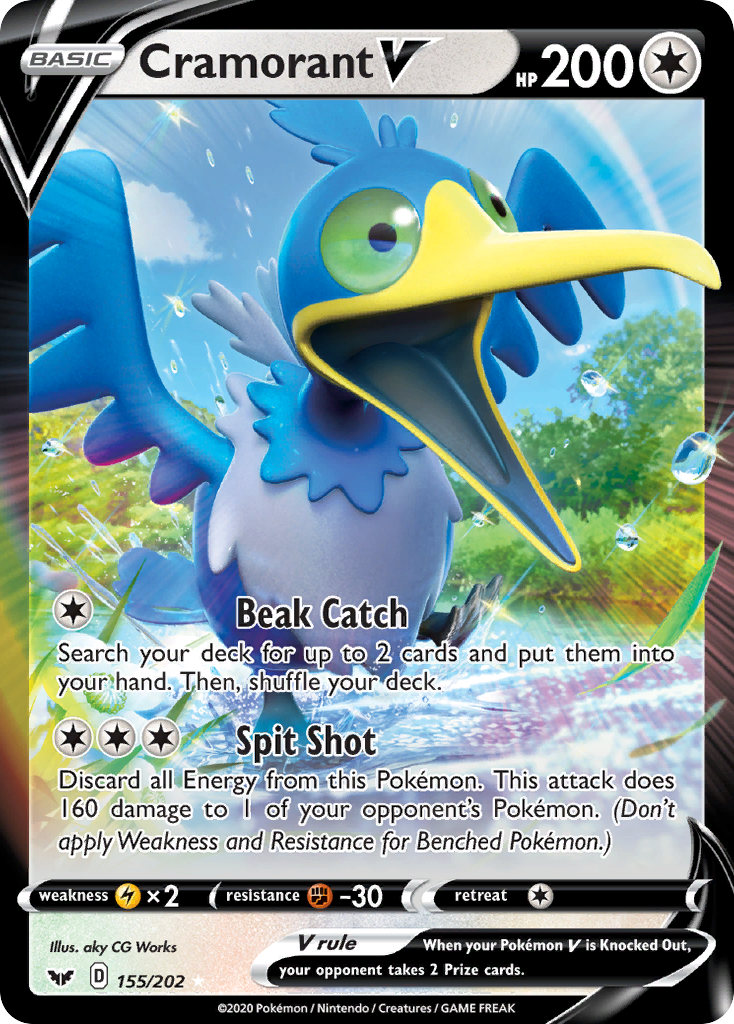 Cramorant V (155/202) [Sword & Shield: Base Set] - Pokémon - Card Brawlers | Quebec | Canada |