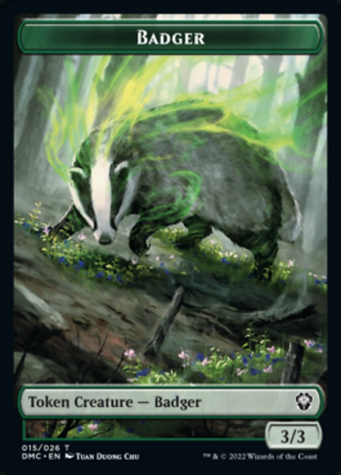 Saproling // Badger Double-Sided Token [Dominaria United Tokens] - Magic: The Gathering - Card Brawlers | Quebec | Canada |