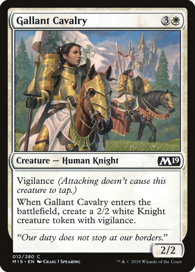 Gallant Cavalry [Core Set 2019] - Magic: The Gathering - Card Brawlers | Quebec | Canada |