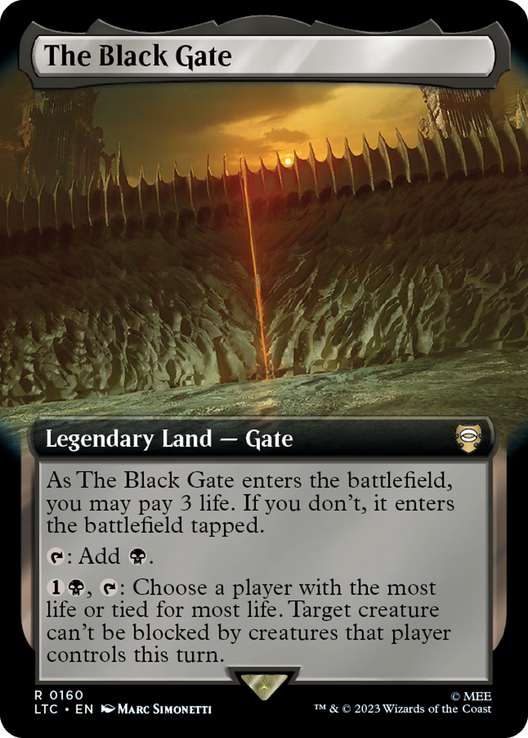 The Black Gate (Extended Art) [The Lord of the Rings: Tales of Middle-Earth Commander] - Magic: The Gathering - Card Brawlers | Quebec | Canada |
