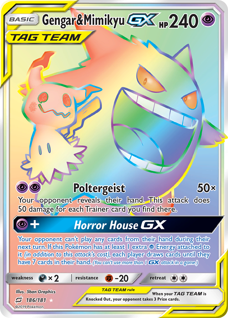 Gengar & Mimikyu GX (186/181) [Sun & Moon: Team Up] - Pokémon - Card Brawlers | Quebec | Canada |