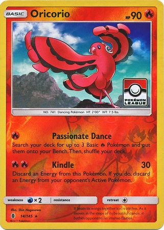 Oricorio (14/145) (League Promo) [Sun & Moon: Guardians Rising] - Pokémon - Card Brawlers | Quebec | Canada |