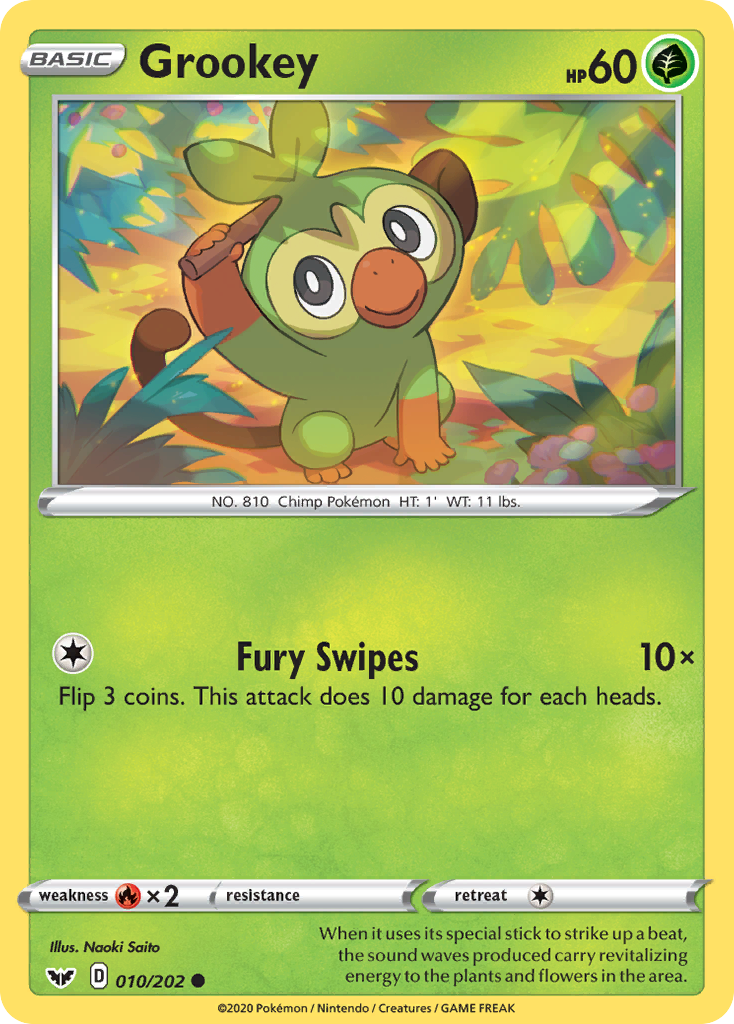 Grookey (010/202) [Sword & Shield: Base Set] - Pokémon - Card Brawlers | Quebec | Canada |