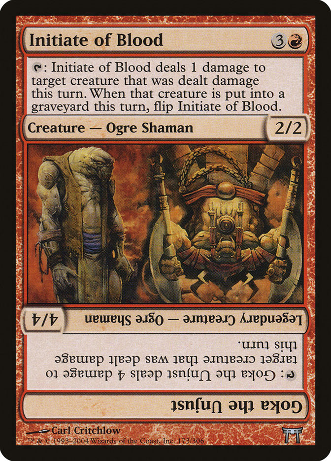 Initiate of Blood // Goka the Unjust [Champions of Kamigawa] - Magic: The Gathering - Card Brawlers | Quebec | Canada |