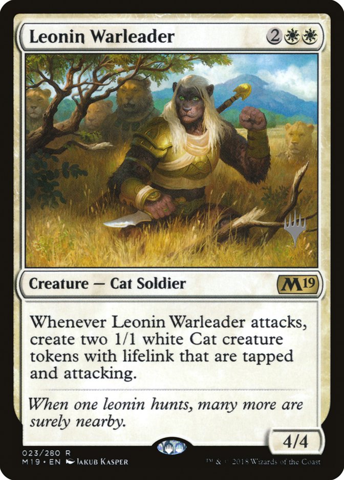 Leonin Warleader (Promo Pack) [Core Set 2019 Promos] - Magic: The Gathering - Card Brawlers | Quebec | Canada |