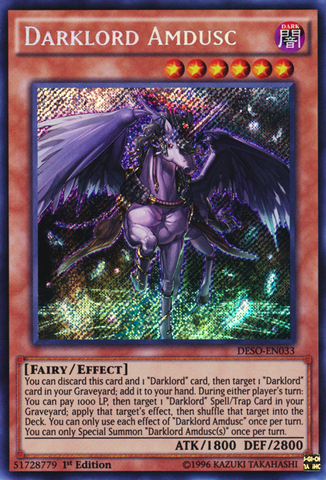 Darklord Amdusc [DESO-EN033] Secret Rare - Yu-Gi-Oh! - Card Brawlers | Quebec | Canada |