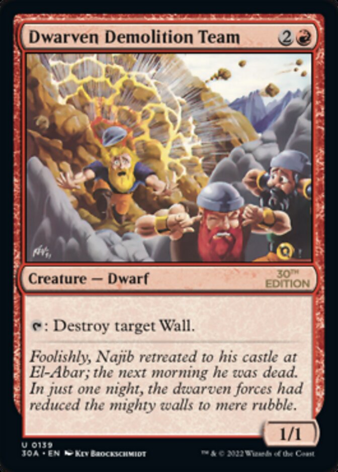 Dwarven Demolition Team [30th Anniversary Edition] - Magic: The Gathering - Card Brawlers | Quebec | Canada |