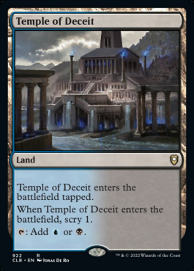 Temple of Deceit [Commander Legends: Battle for Baldur's Gate] - Magic: The Gathering - Card Brawlers | Quebec | Canada |