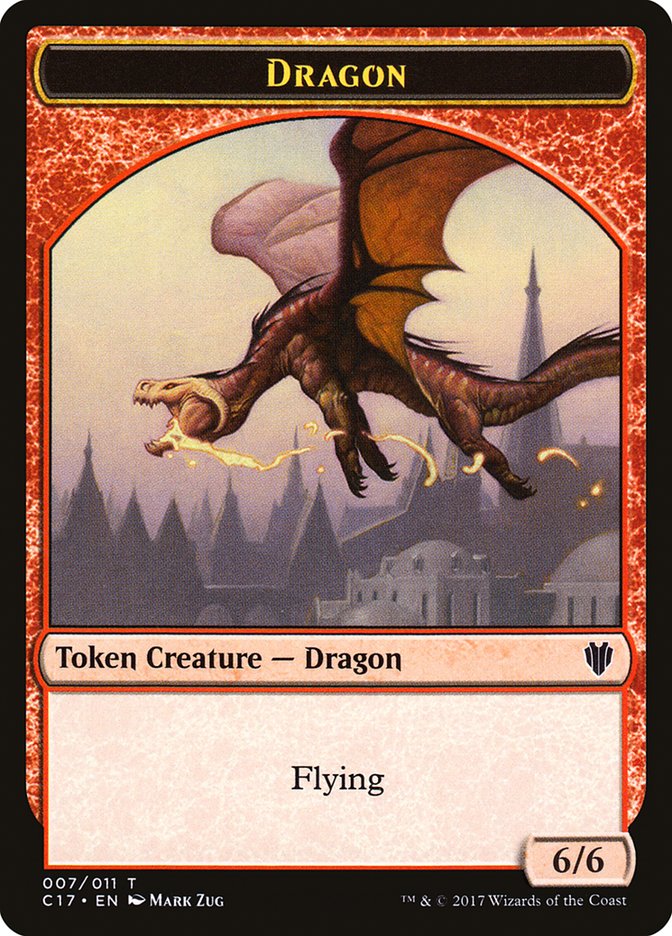 Cat Dragon // Dragon (007) Double-Sided Token [Commander 2017 Tokens] - Magic: The Gathering - Card Brawlers | Quebec | Canada |