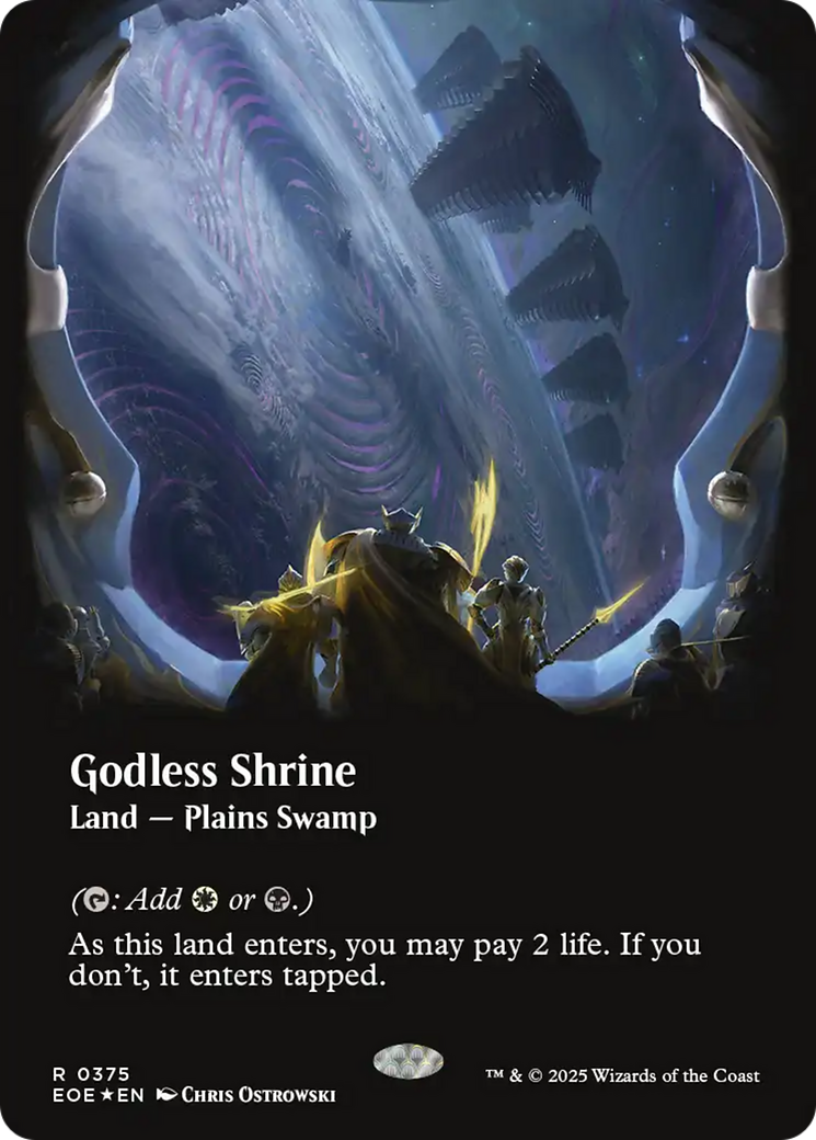 Godless Shrine (Borderless) (Galaxy Foil) [Edge of Eternities] - Magic: The Gathering - Card Brawlers | Quebec | Canada |