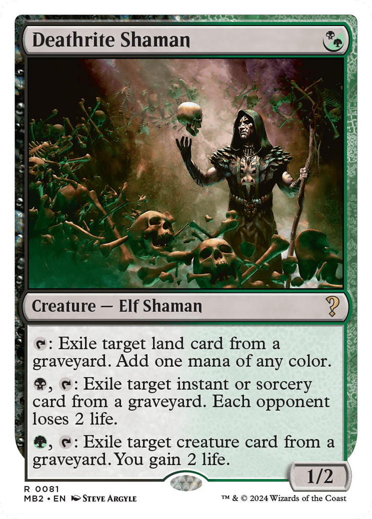 Deathrite Shaman (White Border) [Mystery Booster 2] - Magic: The Gathering - Card Brawlers | Quebec | Canada |