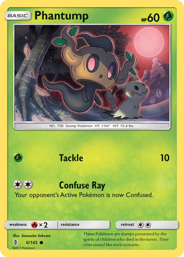 Phantump (6/145) [Sun & Moon: Guardians Rising] - Pokémon - Card Brawlers | Quebec | Canada |