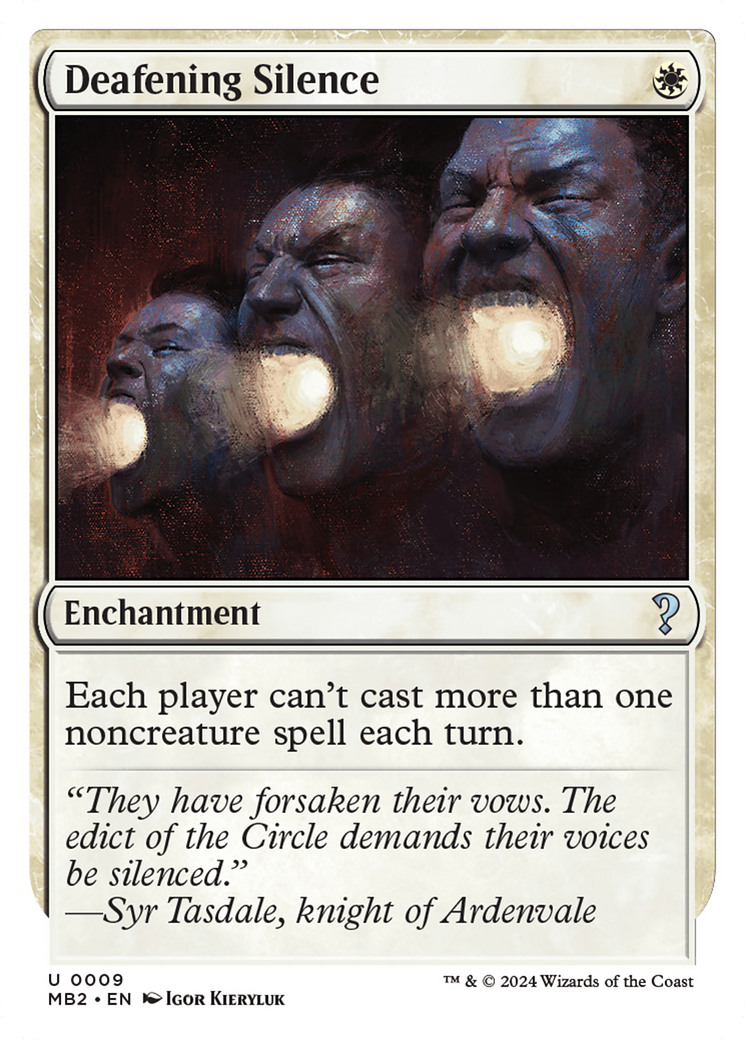 Deafening Silence (White Border) [Mystery Booster 2] - Magic: The Gathering - Card Brawlers | Quebec | Canada |