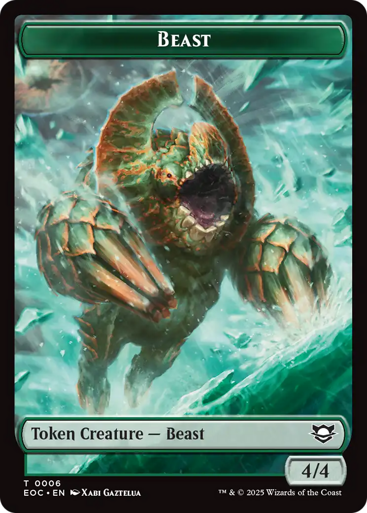 Beast (0006) // Elemental (0007) Double-Sided Token [Edge of Eternities Commander Tokens] - Magic: The Gathering - Card Brawlers | Quebec | Canada |