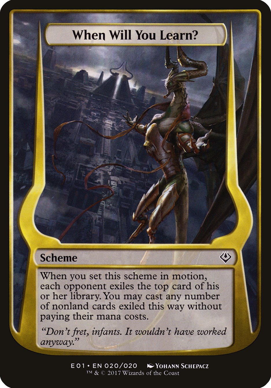 When Will You Learn? (Schemes) [Archenemy: Nicol Bolas Schemes] - Magic: The Gathering - Card Brawlers | Quebec | Canada |