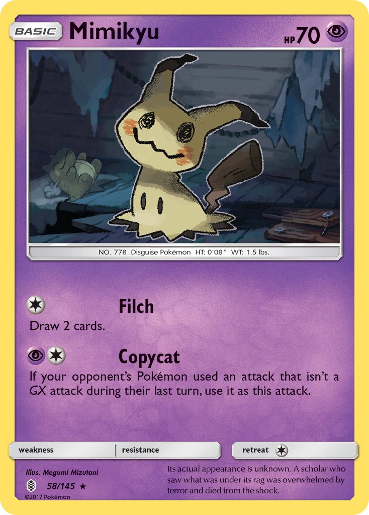 Mimikyu (58/145) (Theme Deck Exclusive) [Sun & Moon: Guardians Rising] - Pokémon - Card Brawlers | Quebec | Canada |