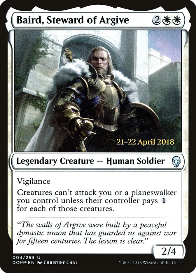 Baird, Steward of Argive [Dominaria Prerelease Promos] - Magic: The Gathering - Card Brawlers | Quebec | Canada |