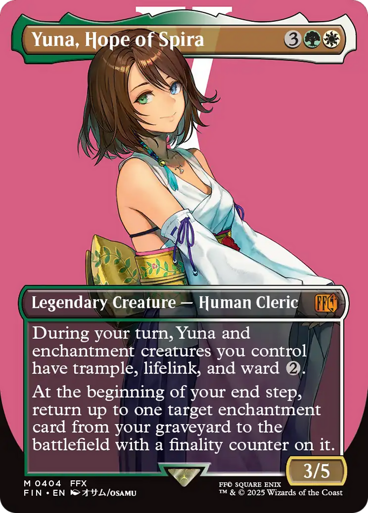 Yuna, Hope of Spira (Borderless) [FINAL FANTASY] - Magic: The Gathering - Card Brawlers | Quebec | Canada |