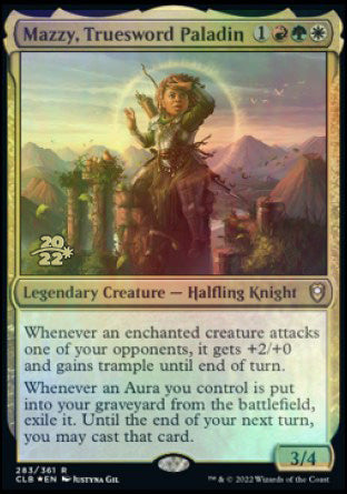 Mazzy, Truesword Paladin [Commander Legends: Battle for Baldur's Gate Prerelease Promos] - Magic: The Gathering - Card Brawlers | Quebec | Canada |