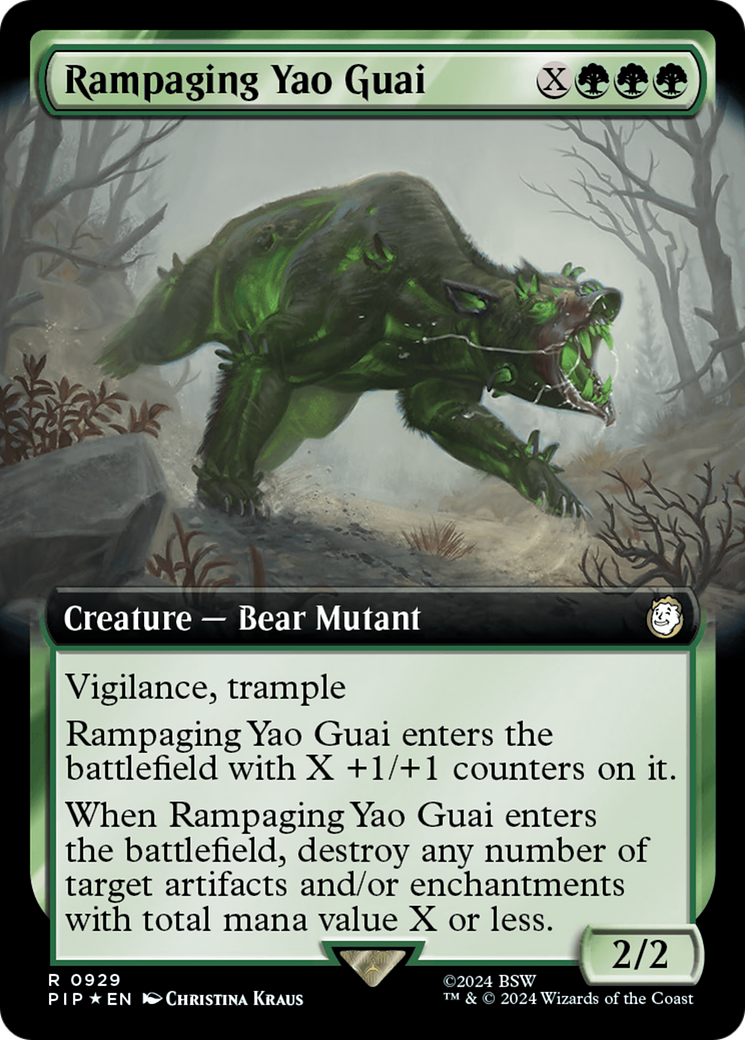 Rampaging Yao Guai (Extended Art) (Surge Foil) [Fallout] - Magic: The Gathering - Card Brawlers | Quebec | Canada |