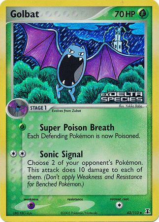 Golbat (43/113) (Stamped) [EX: Delta Species] - Pokémon - Card Brawlers | Quebec | Canada |